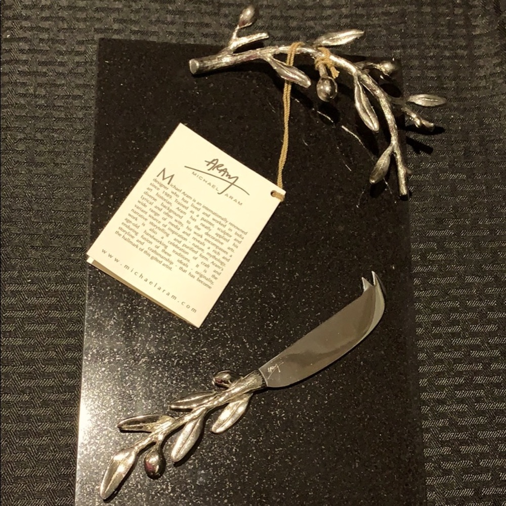 Michael Aram Olive Branch Collection cheese plate